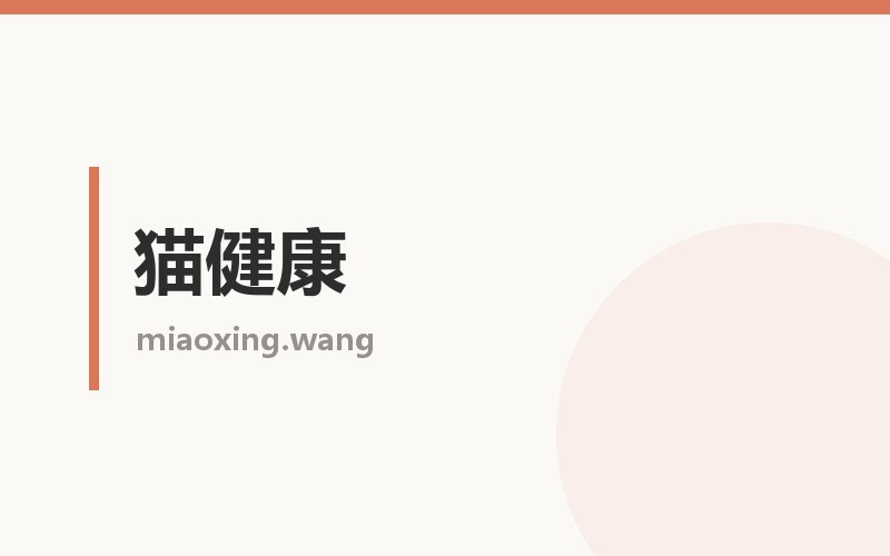 猫健康栏目配图